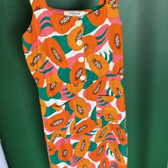 Summer dress by “nice things” made in Barcelona. Adorable, artsy papaya print - Picture 4 of 4